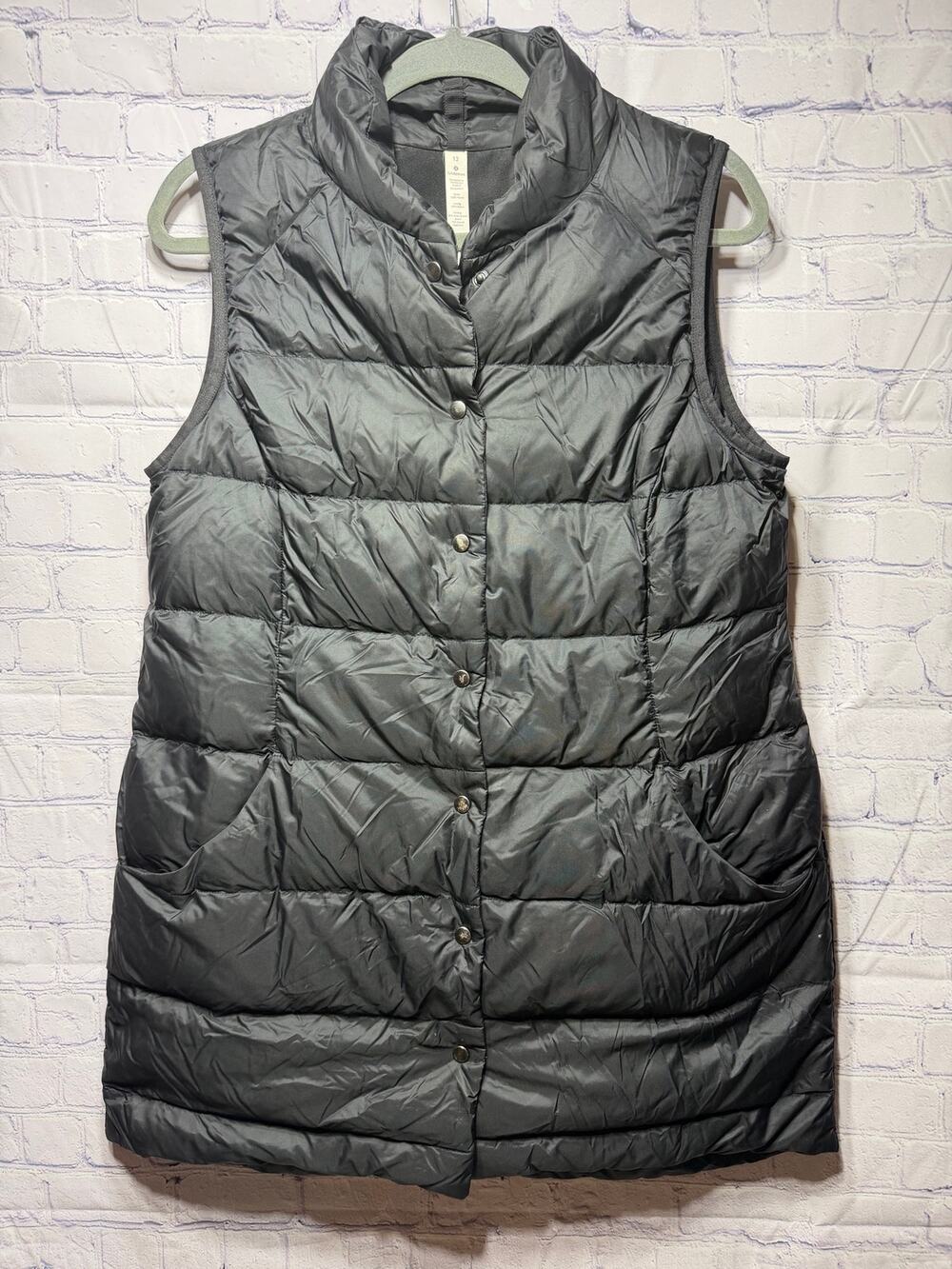 Lululemon All Days Vest Black Sz 12 Down Filled Layer Casual Outdoor